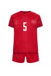 Danmark Joakim Maehle #5 Babyklær Hjemme Fotballdrakt til barn VM 2022 Korte ermer (+ Korte bukser)